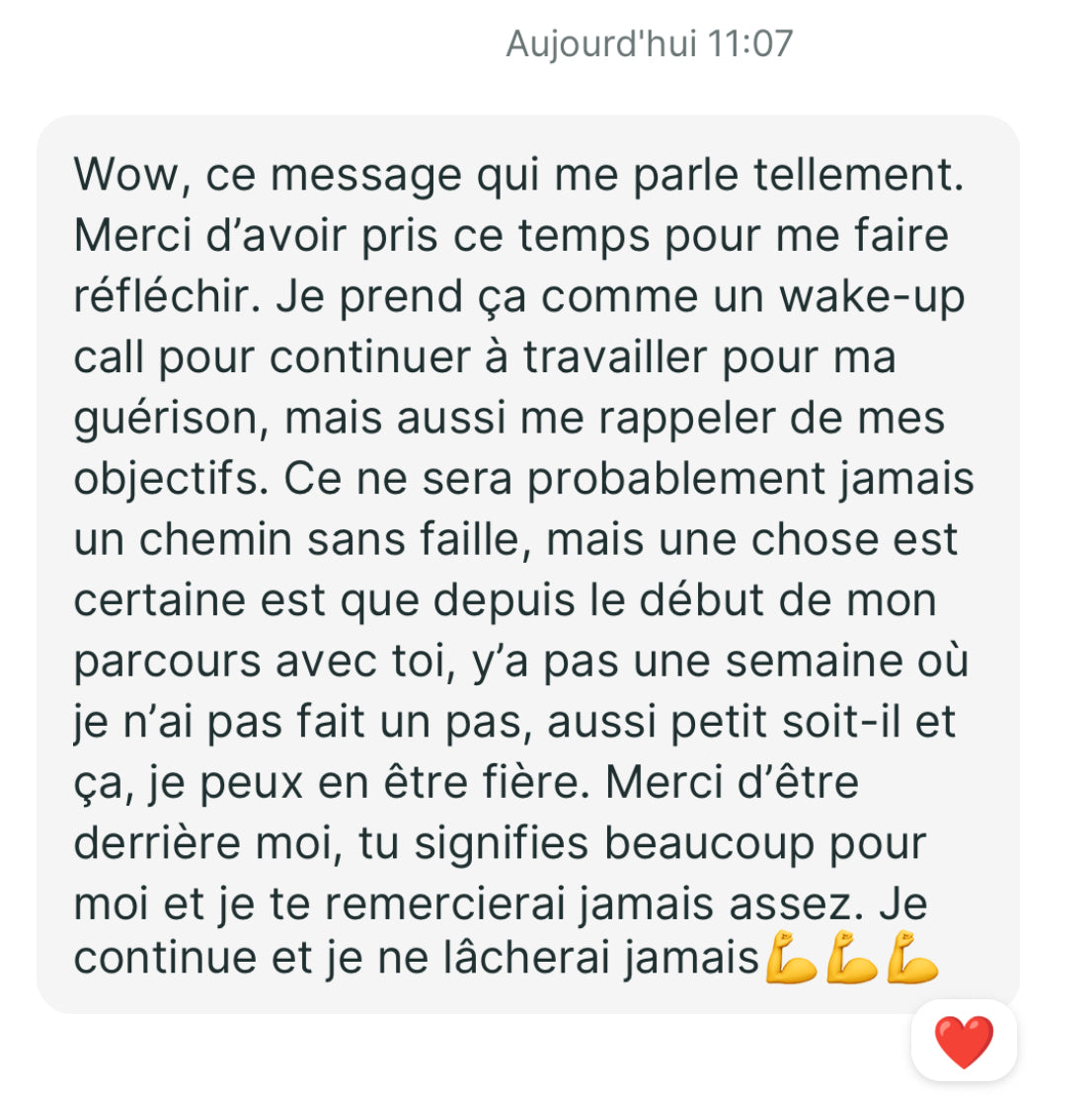 Client testimonial